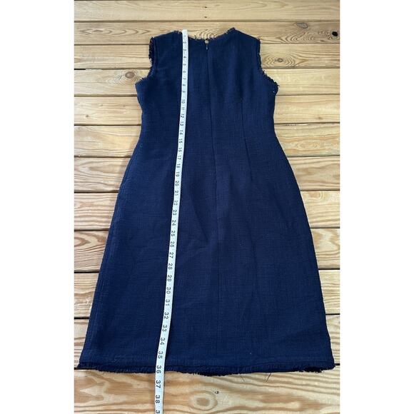 NEW Karl Lagerfeld Sleeveless Pocket Dress Size 2 Women’s Navy - Picture 6 of 7